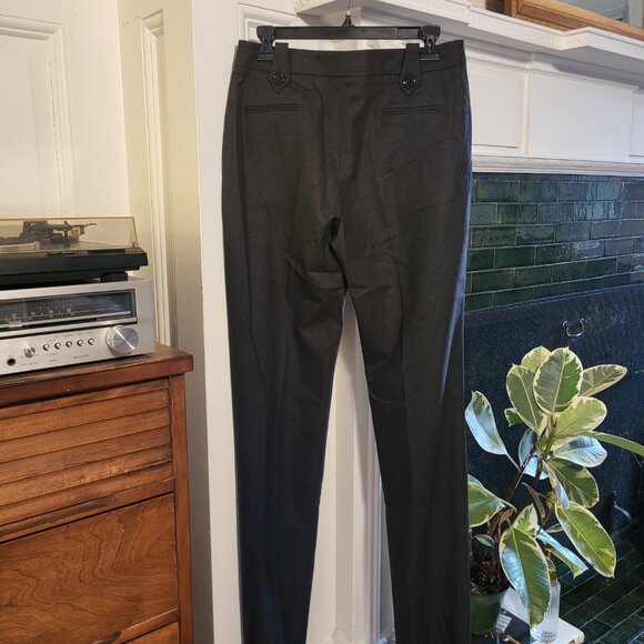 Yves Saint Laurent Rive Gauche Wool Trousers - Dark Charcoal - Picture 2 of 4